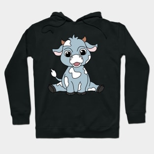 Blue cow Hoodie